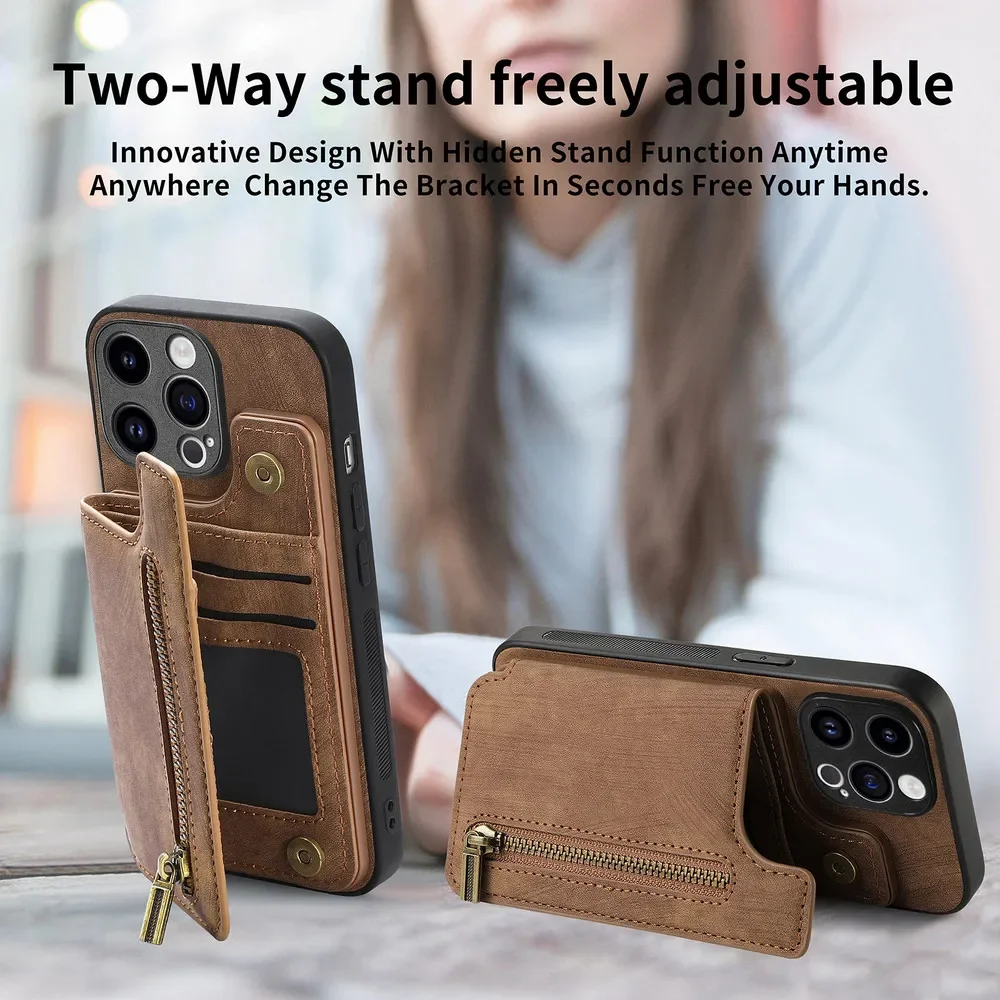 Étui portefeuille en cuir avec fermeture éclair pour Oneplus, coque arrière de luxe, Oneplus 12, 5G, One Plus 11, 10T, ACE Pro, Nord, CE 2 Lite, N30, SE