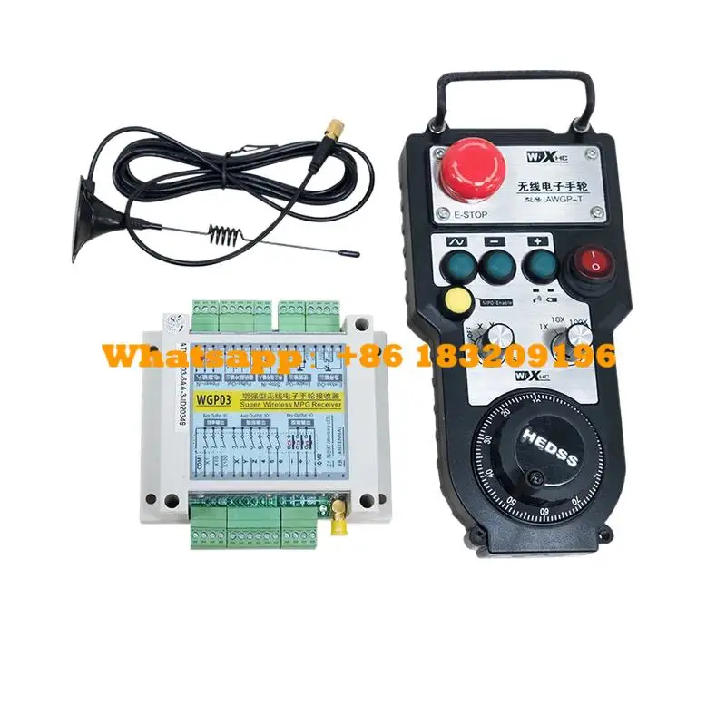 

CNC Wireless HandWheel With Emergency Stop for CNC Center Support 6 axis MPG Pendant ATWGP for Various of CNC Systems