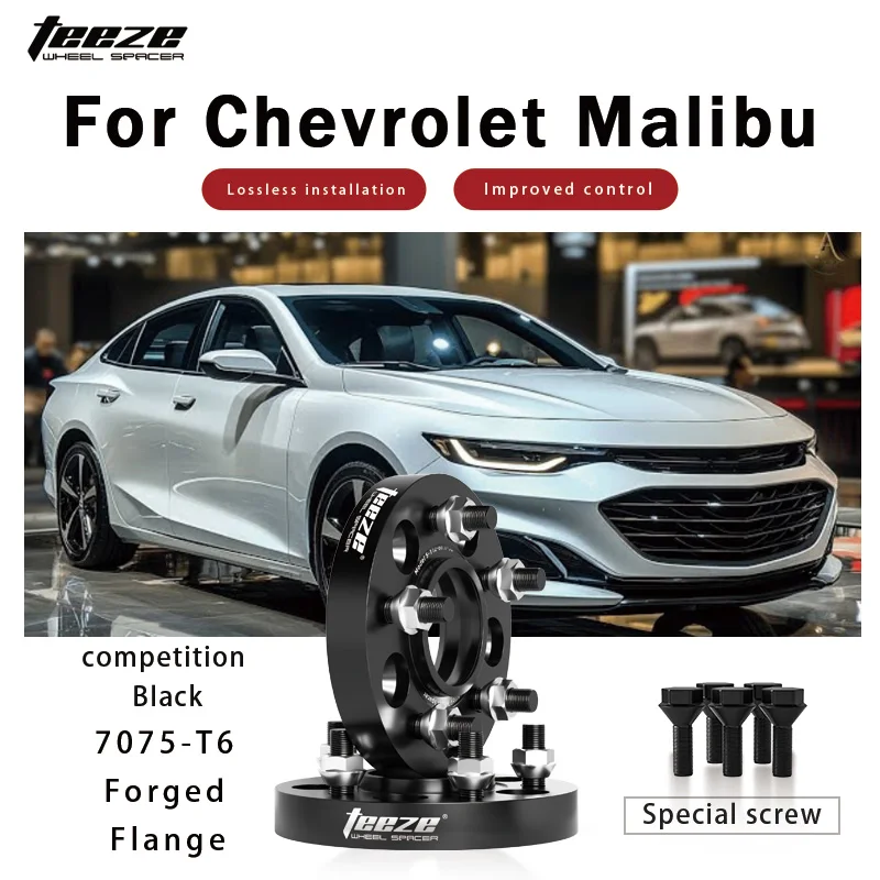 

Teeze 2/4pcs Hub Centric Black Forged wheel spacer For Chevrolet Malibu Flange Plate15/20/25/30/35mm