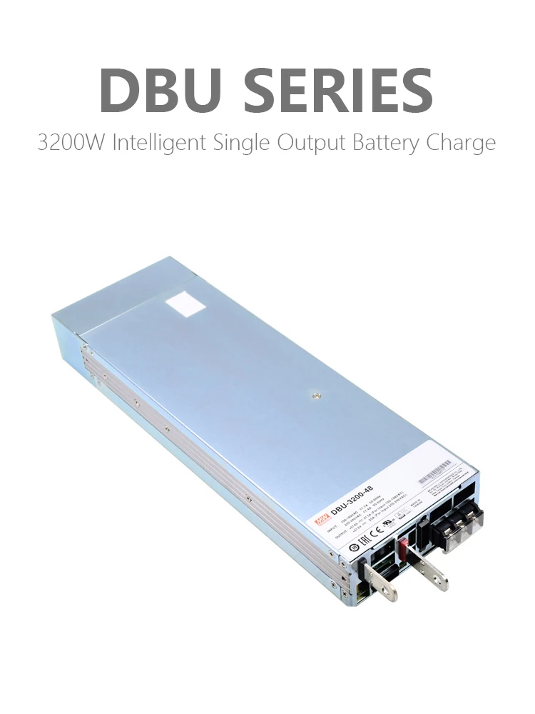 (MEANWELL) DBU-3200 -24/48 V Intelligent Single Output Battery Charger Powersupply with 330-1000AH For LO-ion batteries