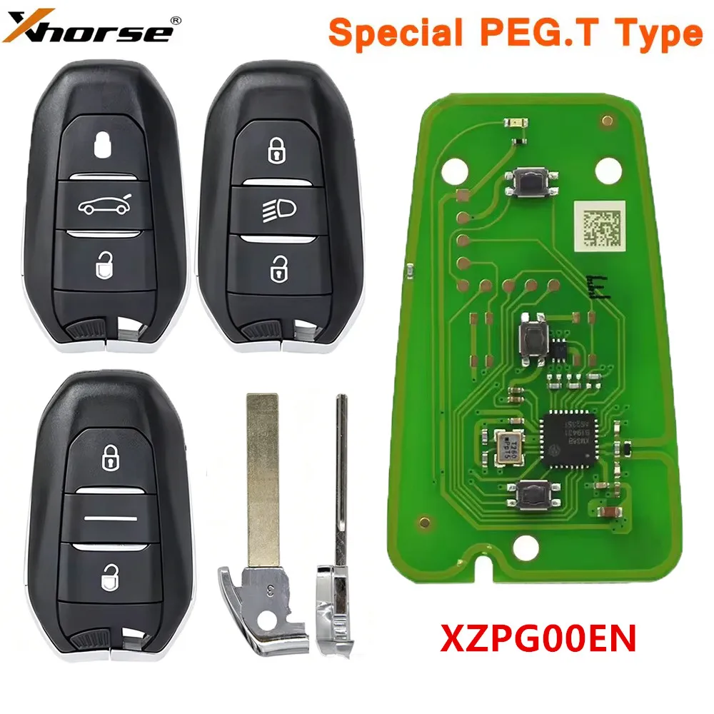 Xhorse VVDI XZPG00EN Universal Support ID46/4A Special Smart Car Key Board with 3 Buttons With Key Shell for Peugeot Citroen DS