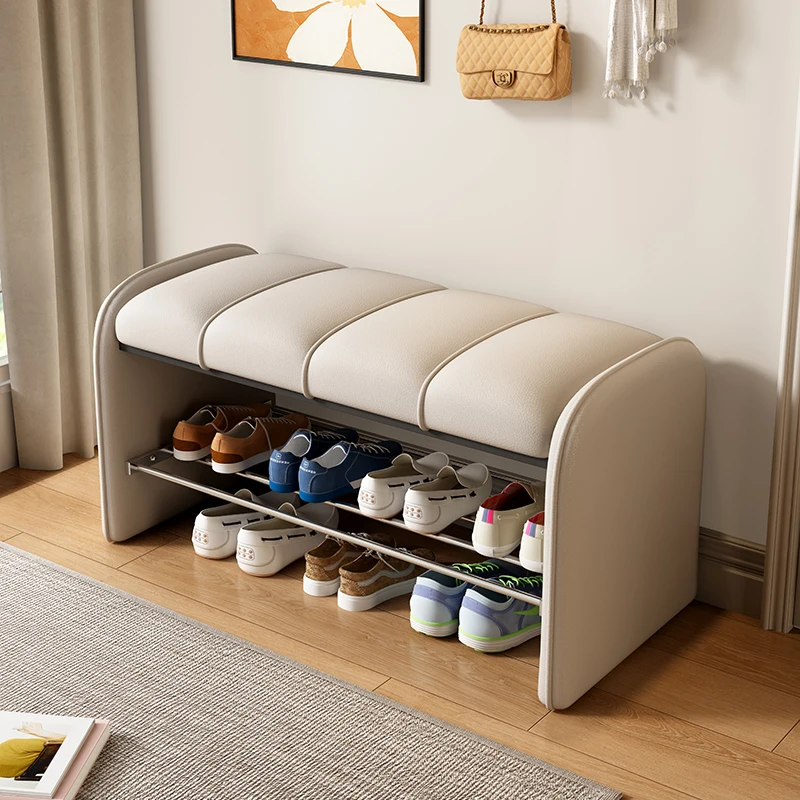 النعال رف الأحذية العمودي مع مقعد مدخل القاعة تظهر الفضاء توفير رف الأحذية مقعد أثاث مدخل Archivadores الحديث