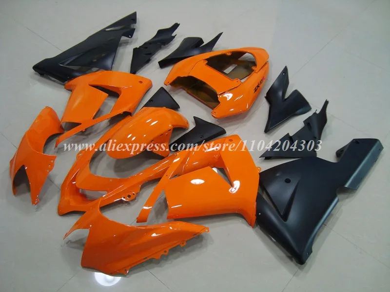 4Gifts New ABS Motorcycle Whole Fairings Kit Fit For Kawasaki ZX-10R ZX10R 2004 2005 04 05 Bodywork Set Custom Orange Black