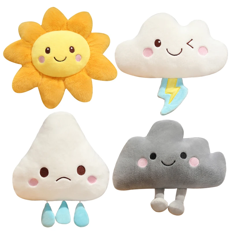 

15/30 см, плюшевая игрушка серии Lovely Sky, солнце, облако и темные облака, плюшевая подушка с подвеской, игрушка Kawaii, подарок на день рождения