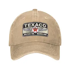 Custom Vintage Texaco Sign Baseball Cap for Women Men Cotton Breathable Dad Hat Sun Protection Snapback Hats