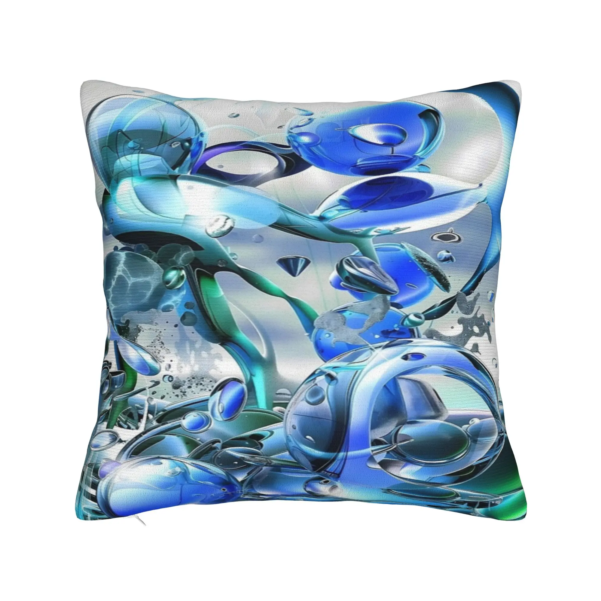 Embrace Love- Frutiger Aero Inspired Art Pillowcase Polyester Cushion Cover Gift  Throw Pillow Case Cover Home Square 40X40cm