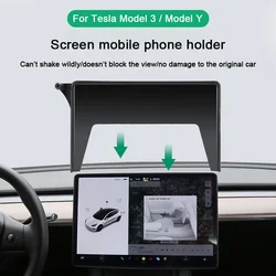 For Tesla Model 3 Highland 3+ Model Y 2019 2020 2021 2022 2023 2024 Car Mobile Phone Holder Base Navigation Screen Fixed Bracket