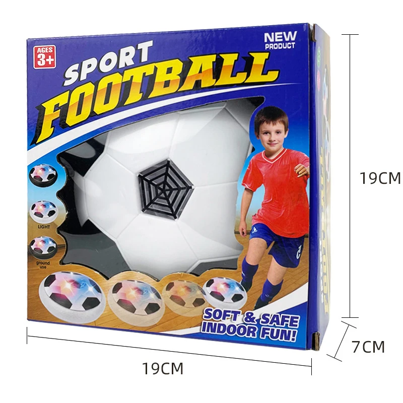 Eltern Kind Interaktion Sport Spielzeug Fußball elektrische leuchten Fußball Junge Indoor Spielzeug Air Power Sliding Fußball