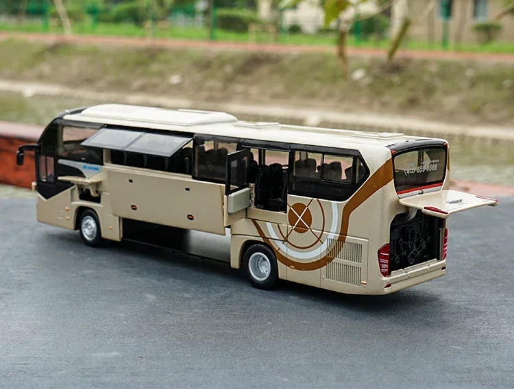 1/42 For YuTong Bus ZK6128HQB Coach Bus Diecast Metal Car Model Gold Toys Boy Girl Gift Collection Gold Metal,Plastic,Rubber