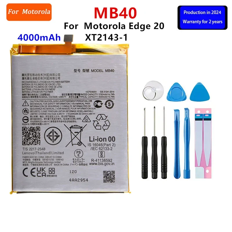 Original Battery NT50 NR50 MT45 MB40 NA50 For Motorola Moto EDGE 20 Lite/Fusion Edge X30 5G S PRO 30 Pro Phone Batteries+Tools