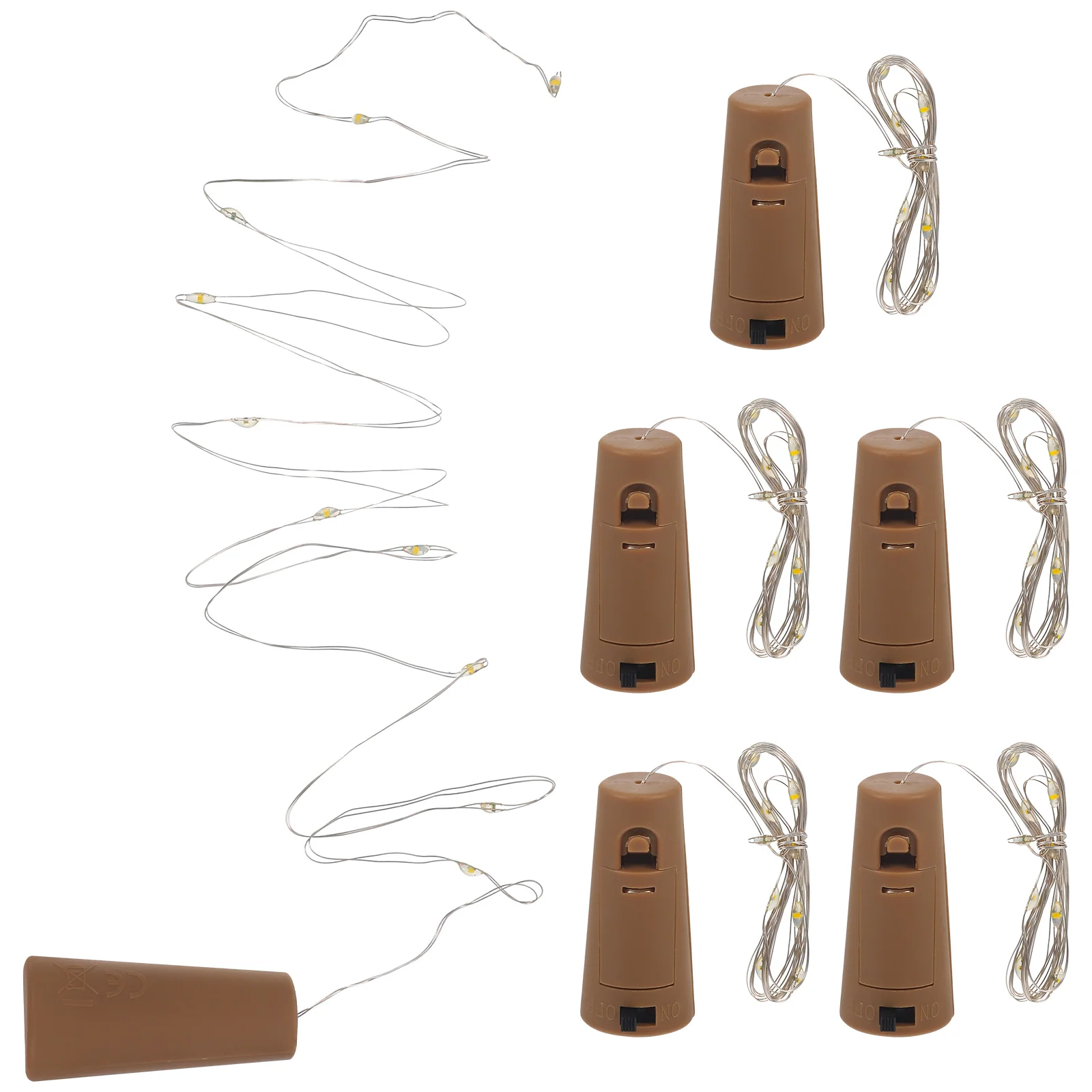 

6 pcs Bottle Cork LED String Lights Decorative Reusable Environmental Material Bedroom Party Bottle Light Plastic String
