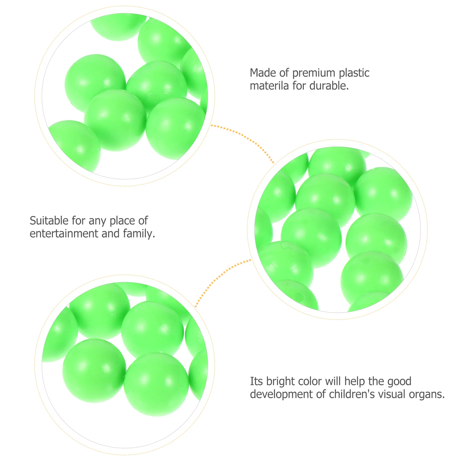 100 pezzi di palline da conteggio probabilità apprendimento Toos piccoli giocattoli educativi scolastici in plastica colorata per insegnamento solido