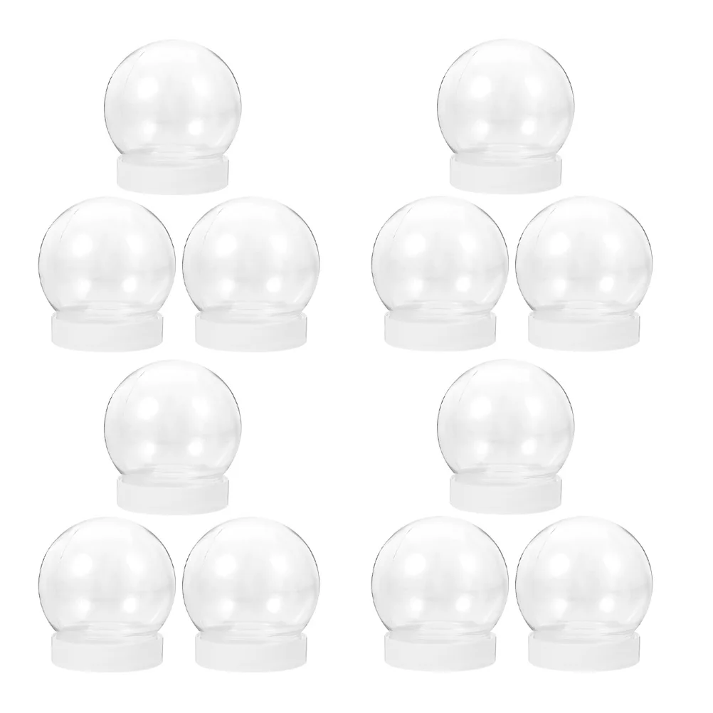 12 قطعة من زينة عيد الميلاد غير القابلة للكسر، كرات بلاستيكية شفافة للحرف اليدوية في عيد الميلاد #1