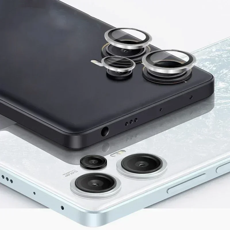 Metal Camera Ring Glass For Redmi Note 13 Pro 5G Camera Lens Film Redmi Note13Pro 4G Note 13 Pro Plus Protective Lens Cover Cap