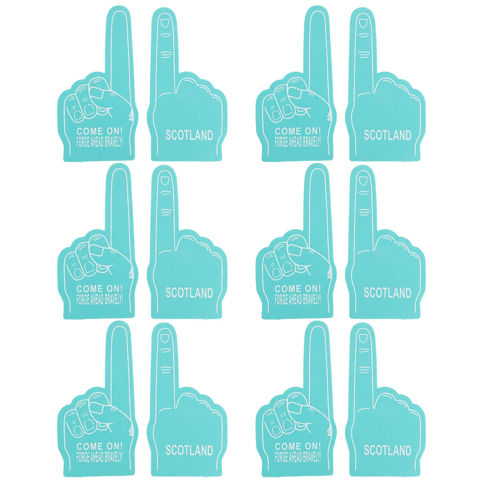 12Pcs Cheerleading Foam Fingers Eva Foam Hand Light Spirit Cheering Props Sports Events School Rally Party Supplies