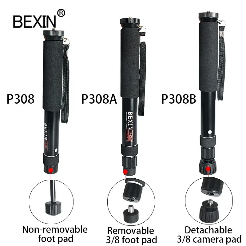 BEXIN Travel Portable Flexible Lightweight Mini Pocket Dslr Camera Mount stand holder Monopod For canon Nikon Sony Camera phone