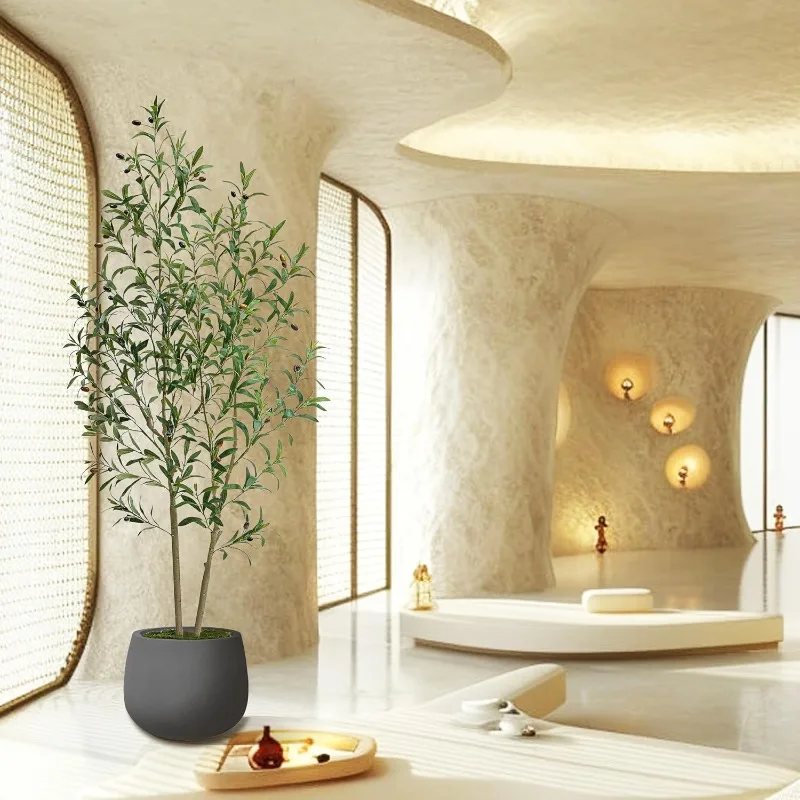 

Artificial Olive Trees,Fake Olive Trees for Indoor, Large Olive Plants for Home Office Decor Indoor