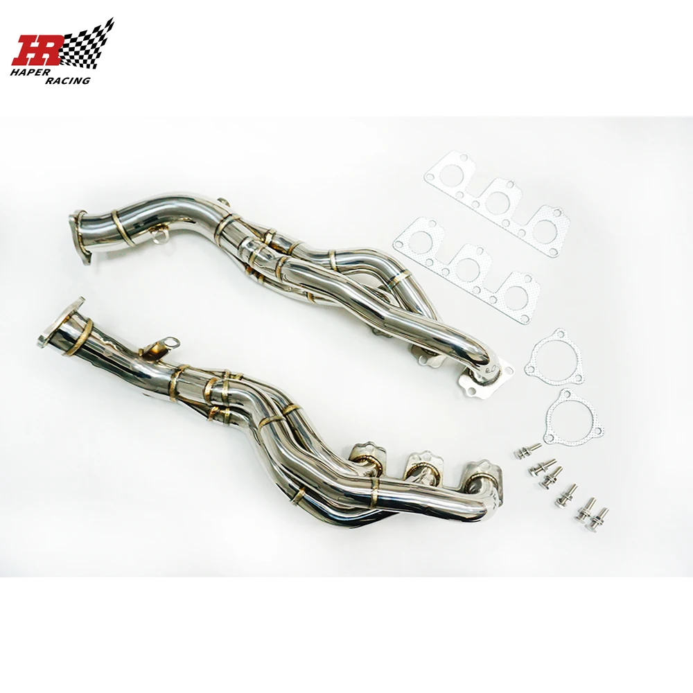 HP RACING 42mm Exhaust Header S4 S5 A7 A8 B8 Q5 SQ5 3.0 TFSI V6 Performance Exhaust Long Tube Header 2007-2014