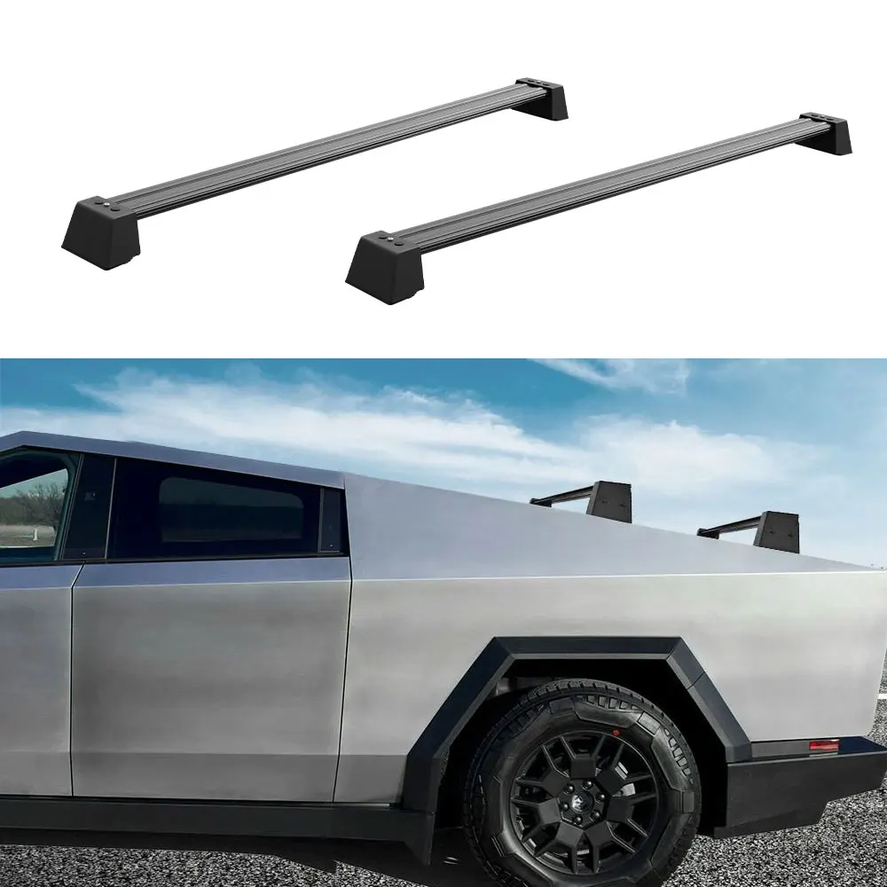 2Pcs Rear Roof Rail Rack Cross Bars Crossbars Fits for Tesla Cybertruck 2024 2025