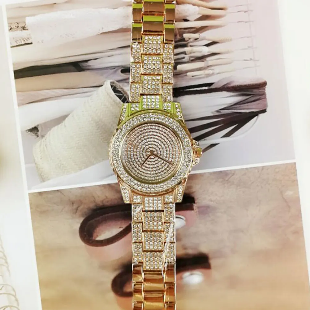 

Ladies Quartz Watches Women Wristwatch Silver Casual Steel Strip Diamond Watch Gifts Christmas Valentine Birthday
