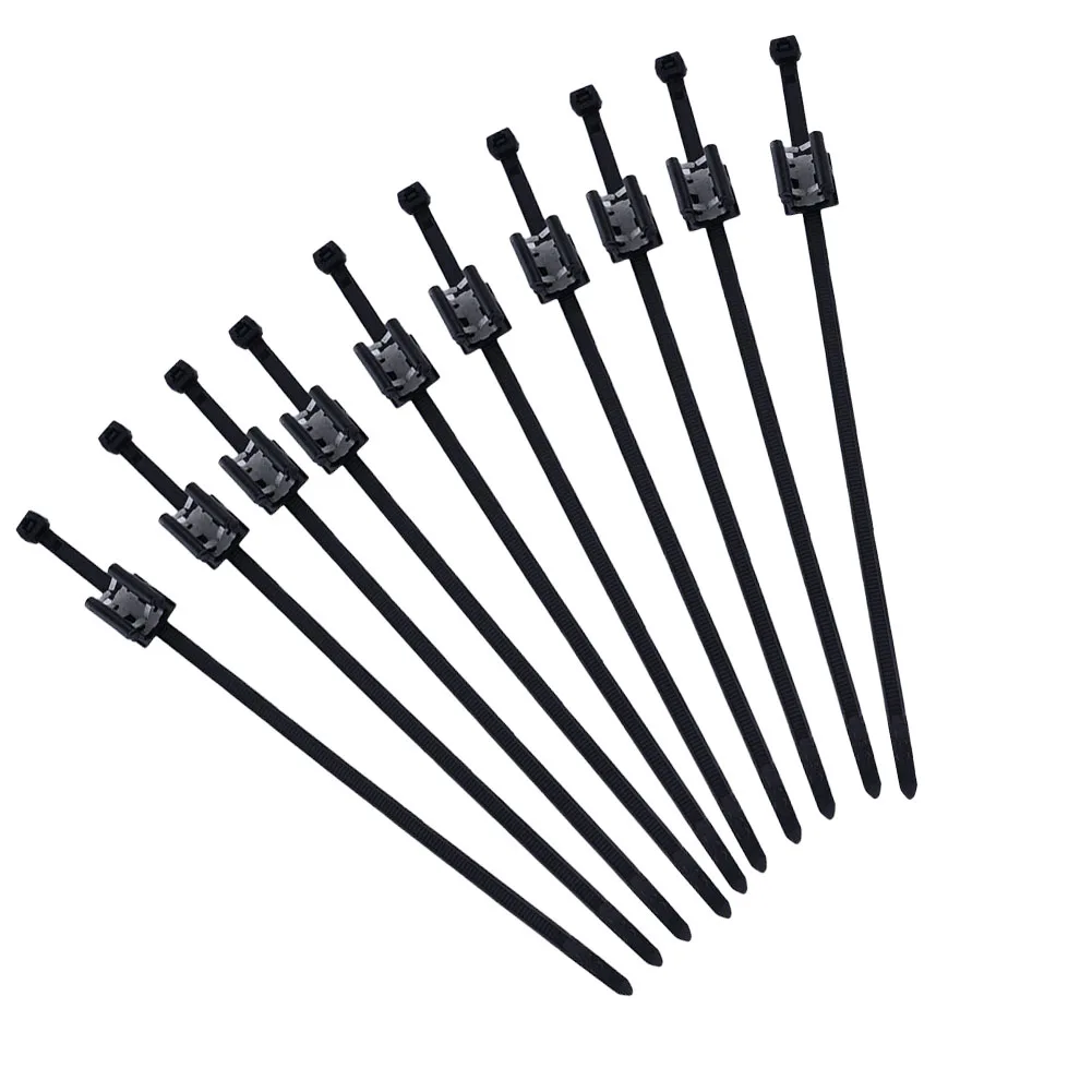 Fuentes de energía solar, 10 clips de borde, resistentes a la intemperie, 200 mm de largo, peligroso para cables solares, alta calidad, nuevo