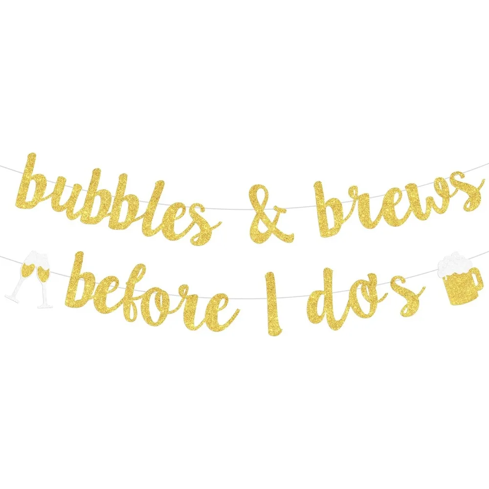 

Cheereveal Bubbles & Brews Before I Do’s Banner for Bachelorette Party Bridal Shower Decorations Engagement Wedding Supplies