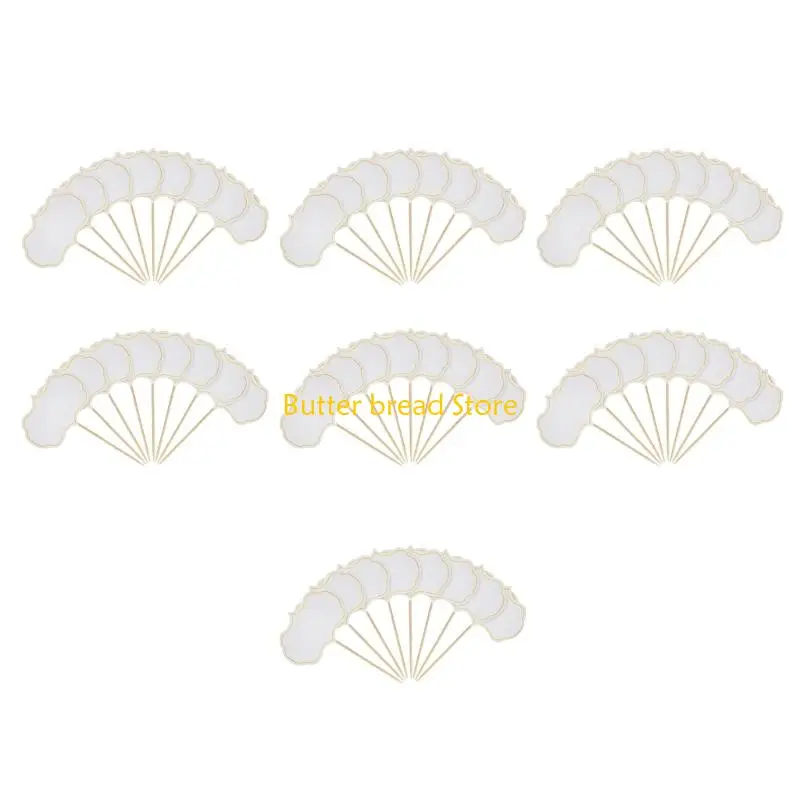 W89C Small Cupcake Toppers Baking Supplies Party Decorations Recycled Paper