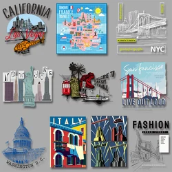 Stylish Luxury City Pattern Letters Stickers 