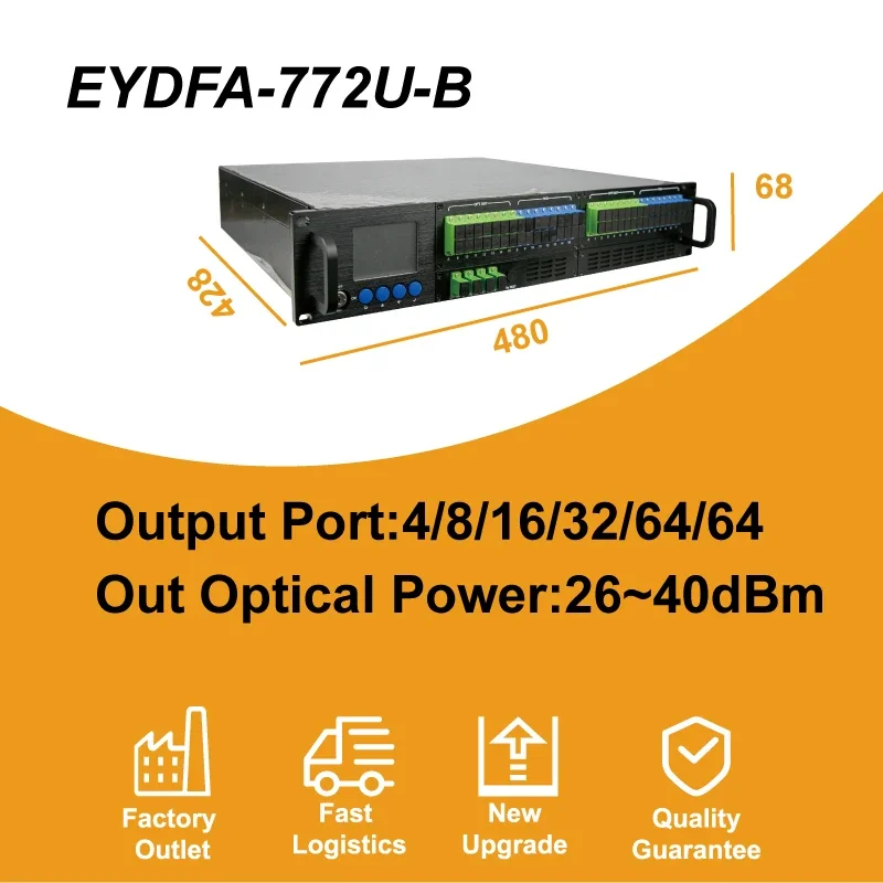 WSEE High Power 16 Port GPON OLT Network CATV Optical Amplifier WDM 23dBm 20dbm 17dbm 1550 CATV Optical EDFA 23dBm High Power