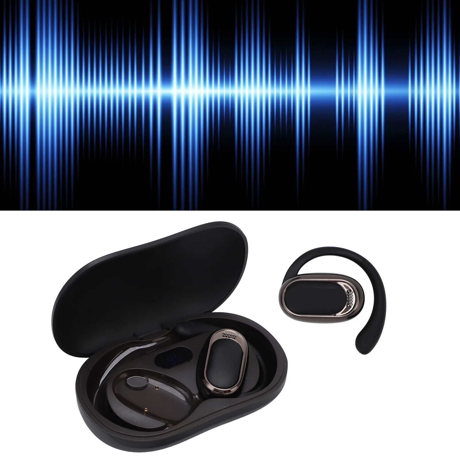 Translator Device Bluetooth 5.4 144 Languages Music Playing Real Time Language Translator Earbuds with Charging Case for Travel