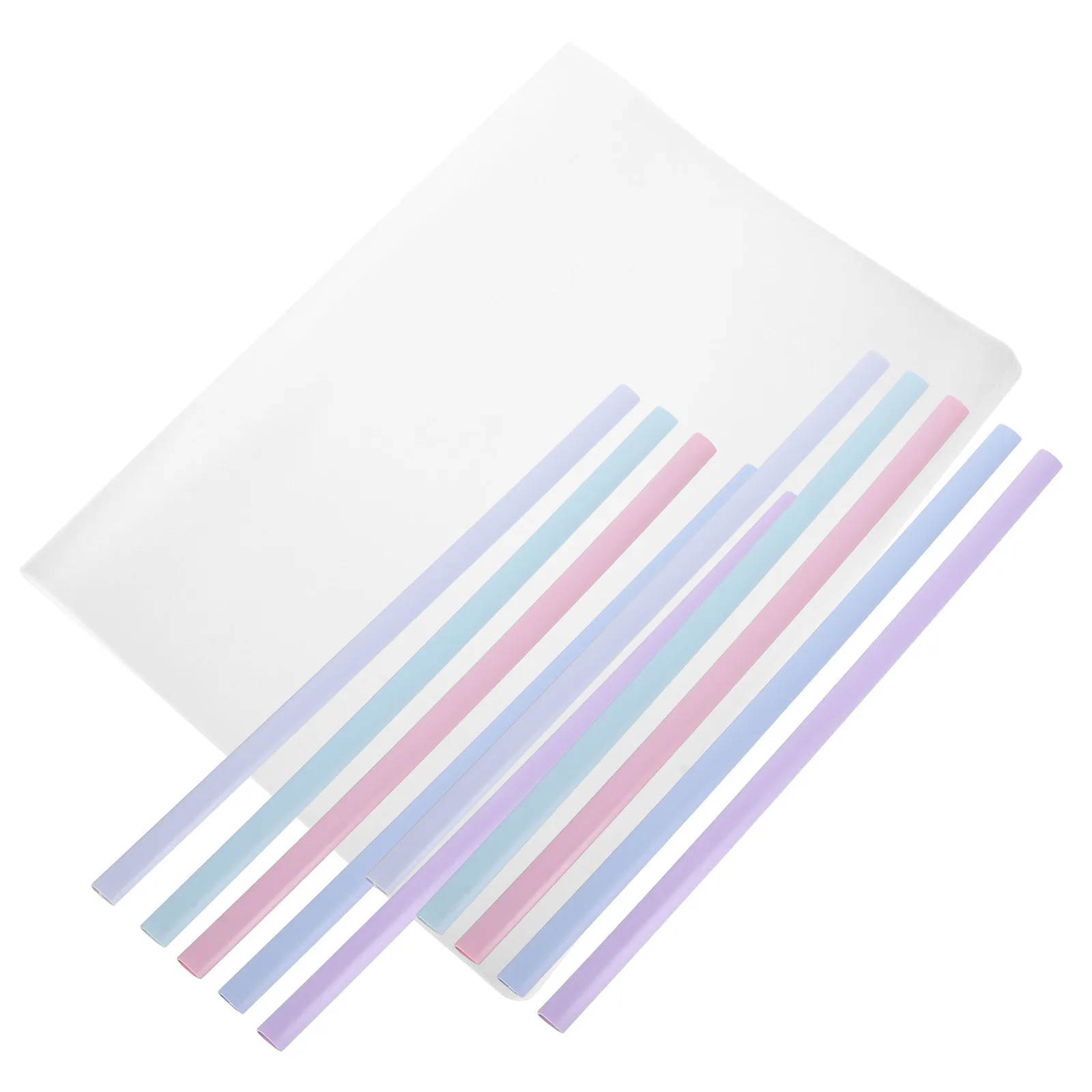 10pcs Waterproof Document Folder Plastic Slide Binder For Report Binding Pull Rod Clip Loose Leaf Clips Bookbinding Stationery