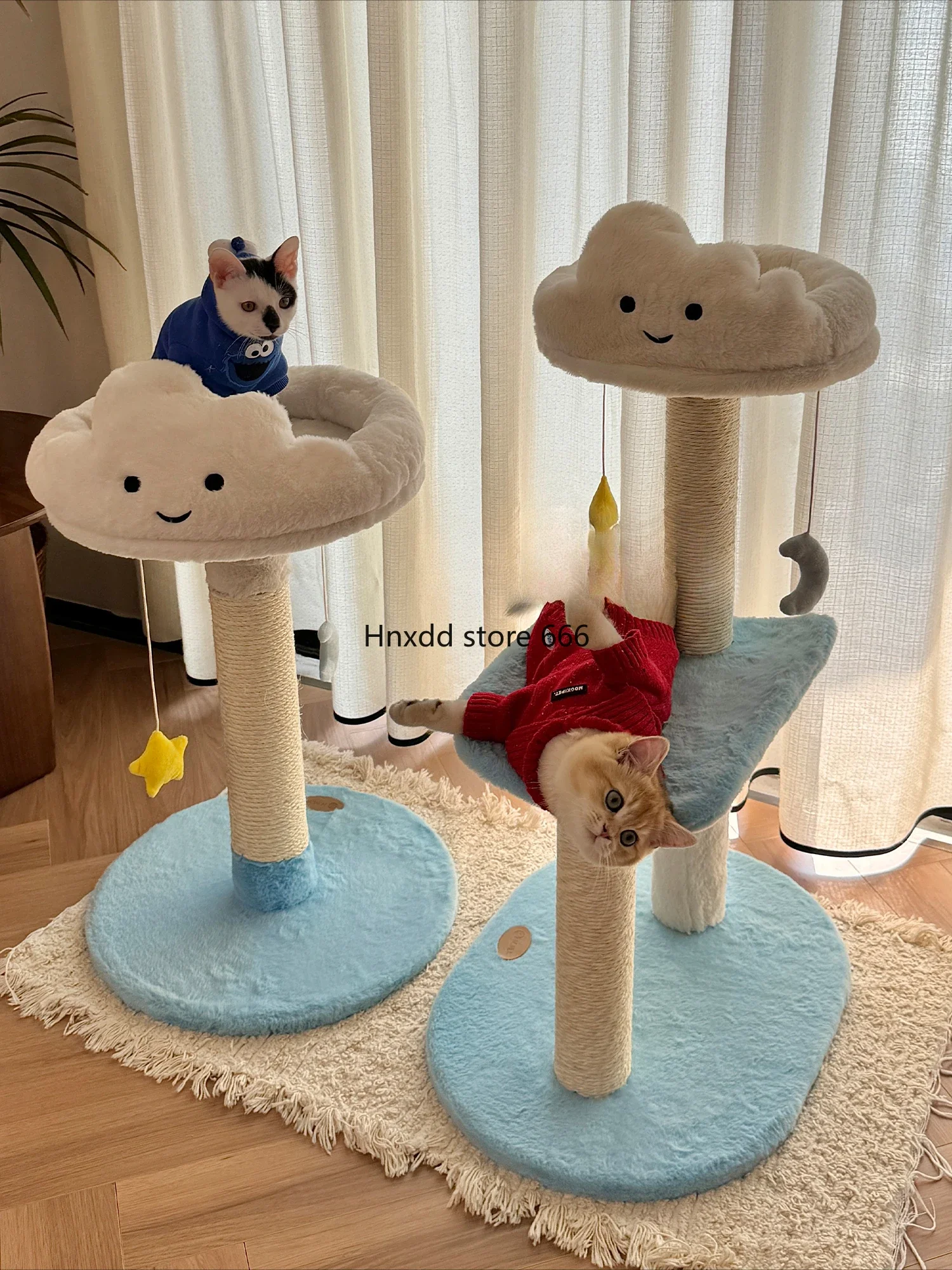 Cat climbing frame integrated U-shaped rest table toy cloud scratch-resistant cat scratch column