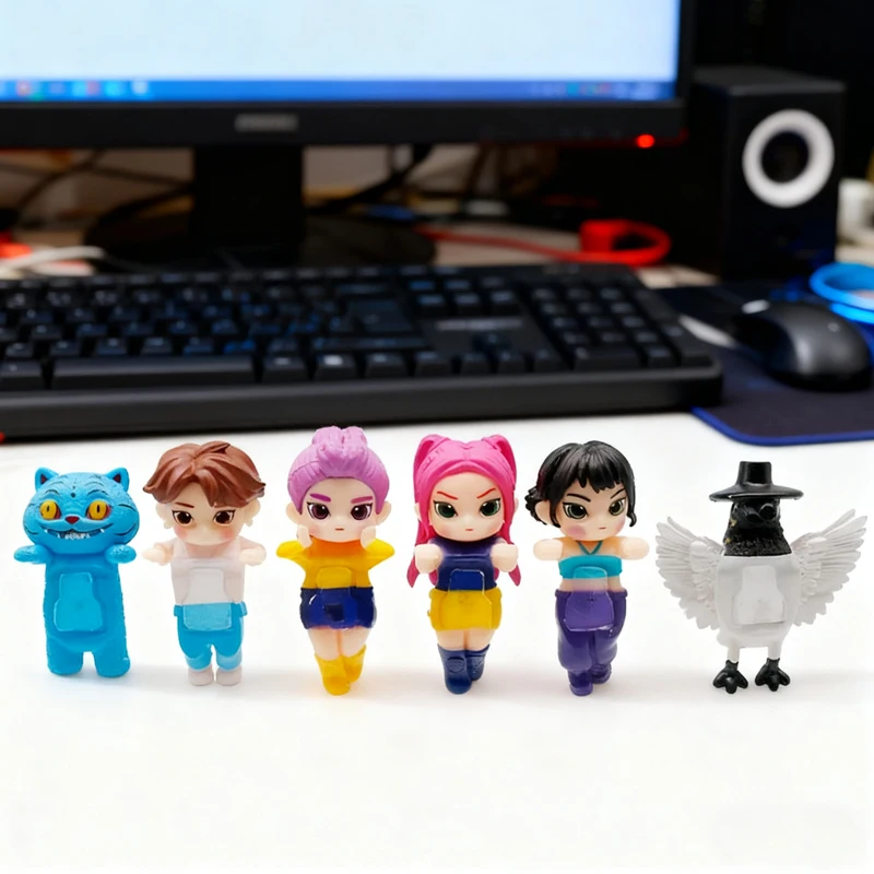 K-pop Demon Hunters Mini figure da collezione Scatola cieca Derpy Tiger Rumi Mira Zoey Sussy Doll Fan Gift Regali di compleanno di Natale
