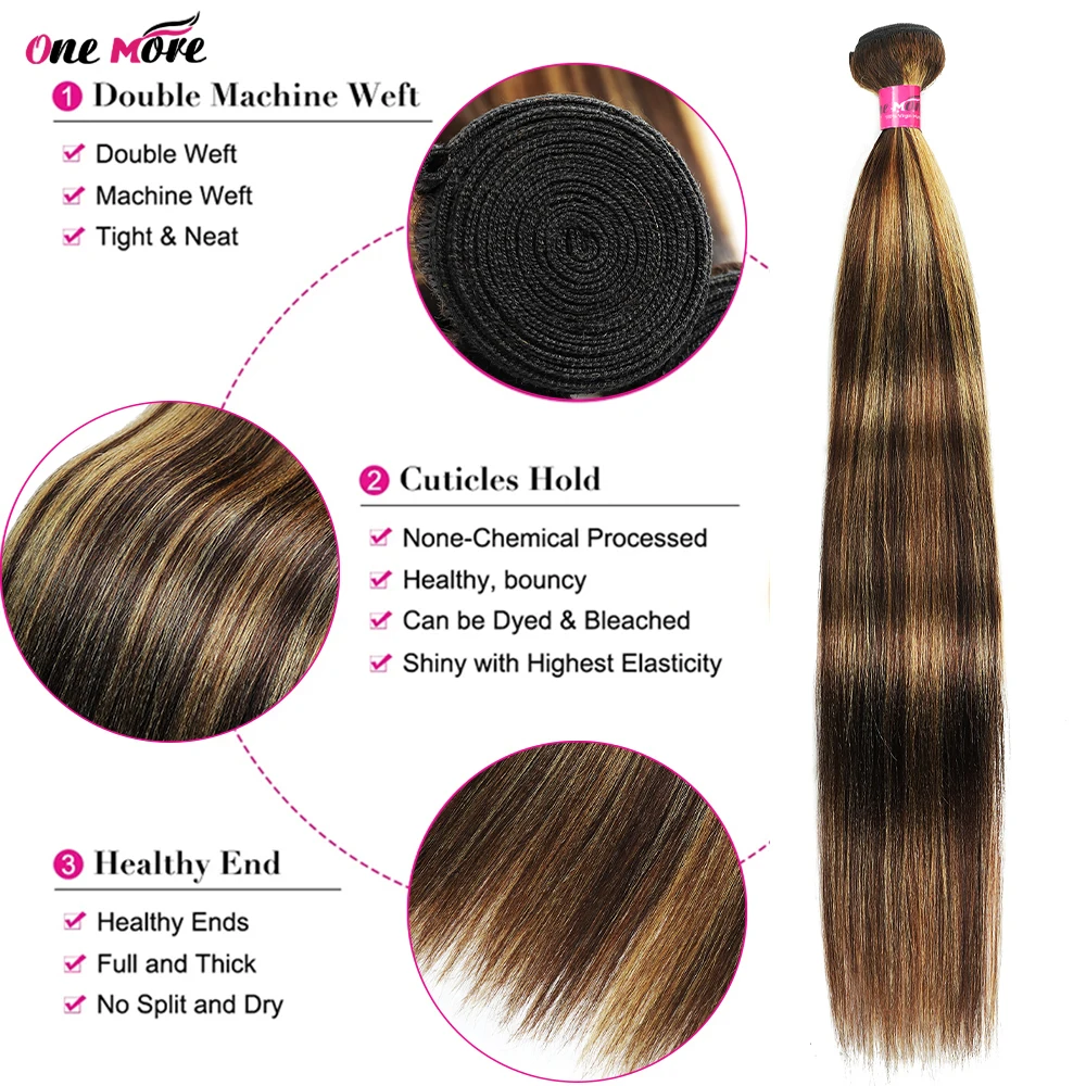 4 27 Highlight Light Yaki Straight Human Hair Bundles Ombre Colored Human Hair Extensions Brazilian Hair Weave Bundles 1 3 4 PCS