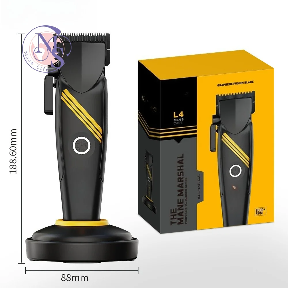 Hair salon professional electric push cut hair stylist special DLC aluminum alloy electric hair clipper