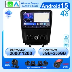 Android 15 For Ford Mustang V S-197 2009 2010 2011 2012 - 2014 Radio Stereo Screen Multimedia Carplay Car Player GPS Navigation