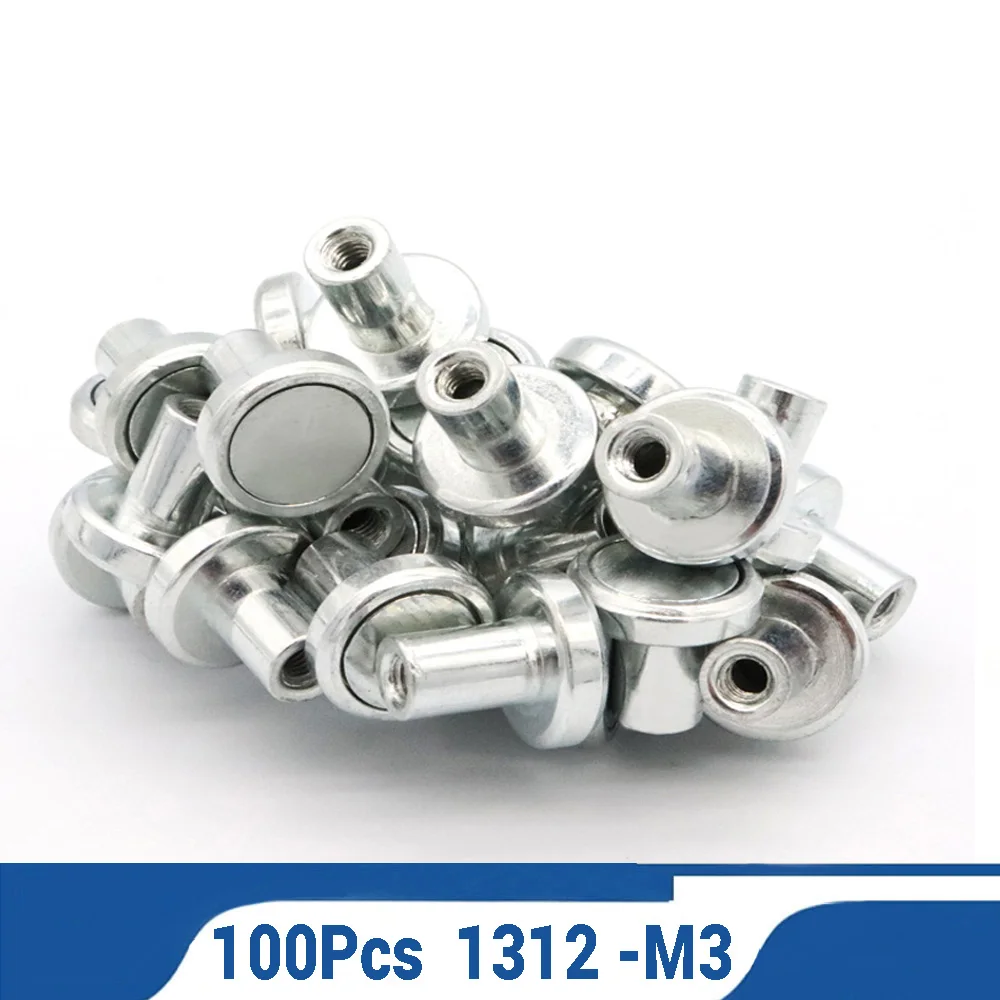 100 Pcs 1312 -M3/M4 Led Module Magnet Screws Fixed Magnetic Column Screw Lamp Fitting Ceiling Plate Fix On Walls For Home