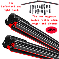 For Toyota Tundra Pick Up K3 K4 K5 K6 USK K7 4WD 1999 2000 2006 2010 2014 2016 2019 2022 Brushes Double Rubber Windshield Wiper