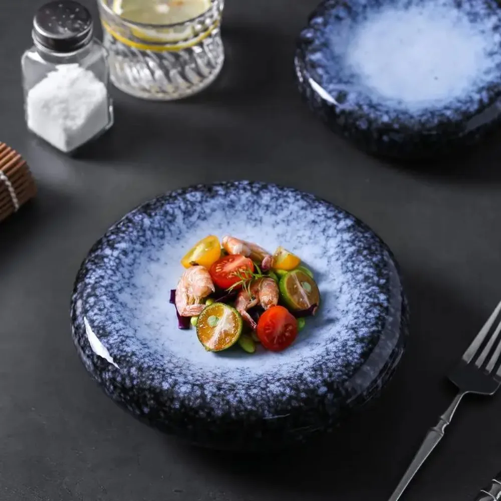 Creative Cobblestone-like Ceramic Western Tableware Restaurant Steak Plate Exquisite Japanese Sushi Personality Dessert Dish