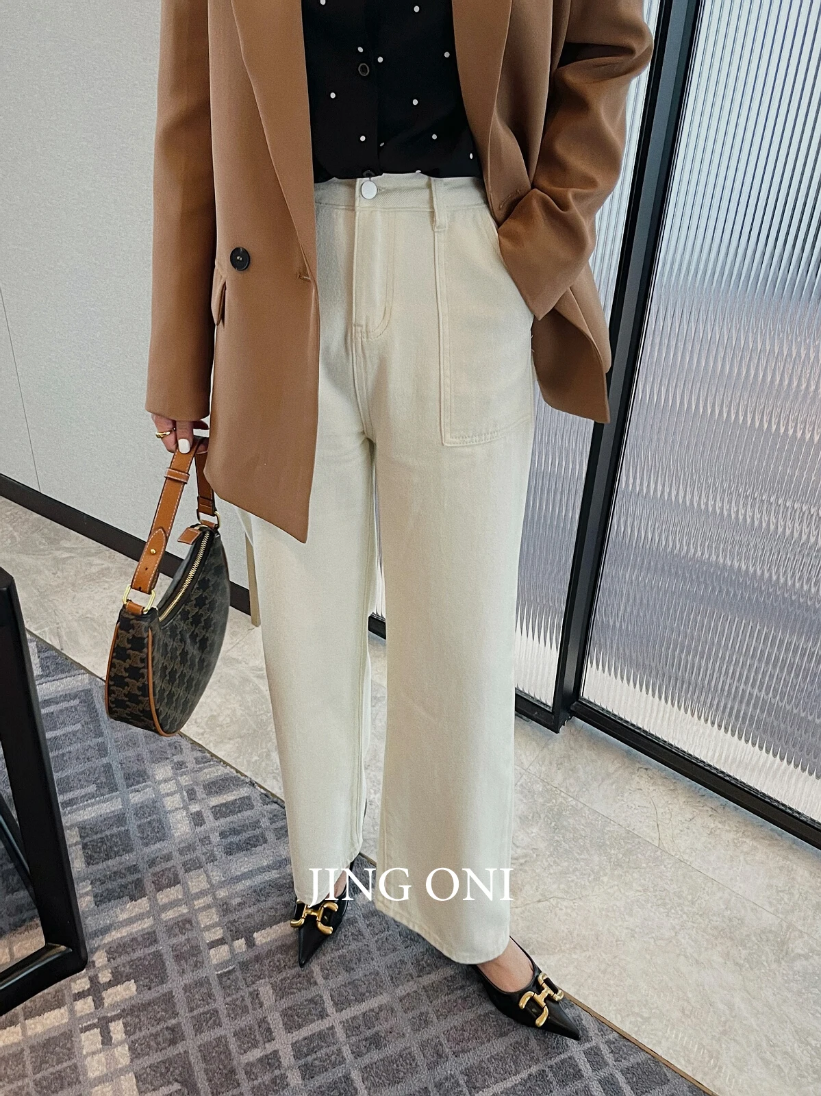 

Pants Y2k Woman Clothing 2023 Korean Style Fashion Vingage Cargo High Waist Trousers Baggy Autumn Wide Leg Elegant White Chic