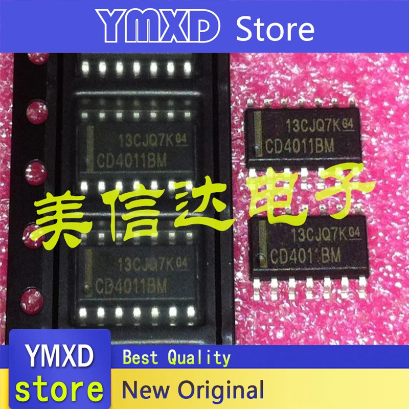10pcs/lot New Original CD4011BM four 2 input NAND gate SOP-14 In Stock