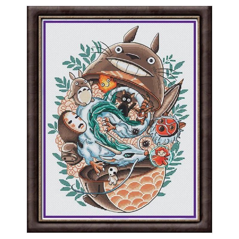 

The cross-stitch kit DIY embroidery toolkit is available with optional printed handcrafted intersection point kits and saga cart