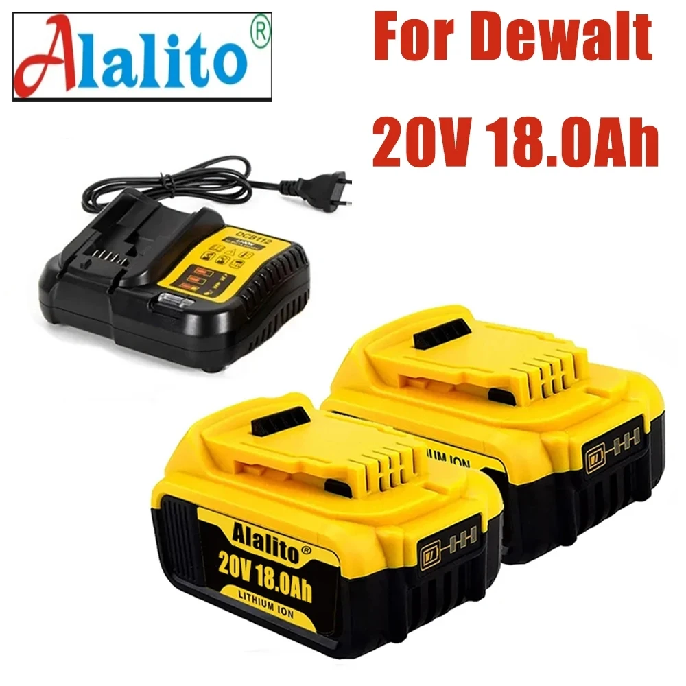 2023 20V 18Ah MAX wymiana akcesorium zasilania baterii dla DeWalt DCB205 DCB 206 DCB181 DCB182 DCB200 20V 18,0ah 18Volt 20v akumulator