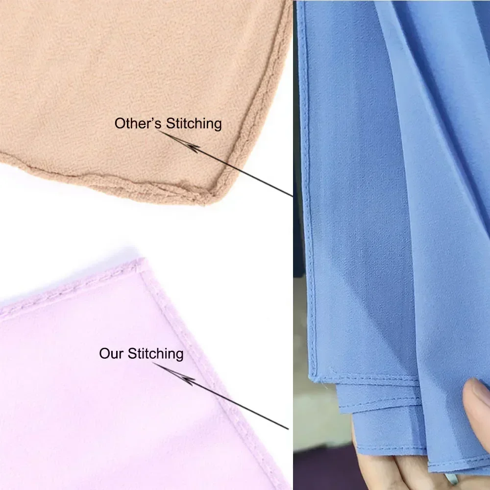 Moslimvrouwen Chiffon Hijab Sjaal Chiffon Zachte Hijaabs Sjaal Lange Sjaals Wrap Hoofddoeken Voor Moslim Mode