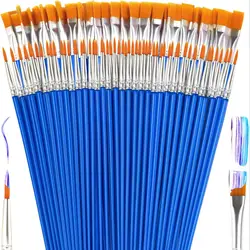 50/100Pcs Painting Oil Brushes Set For Paint watercolor Handcraft Art Craft For Artistic Hook Line Ceramic coloring Pottery tool