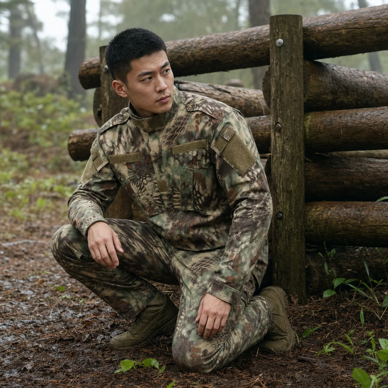 Men's Popular Camouflage Hot Selling Outdoor Tactical Training Suit Unisex Lightweight Tactical Combat Uniform Set