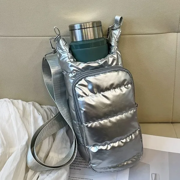 

Портативная пухоизолированная кружка с рукавом, многофункциональный защитный чехол для чайника, уличная женская сумка через плечо