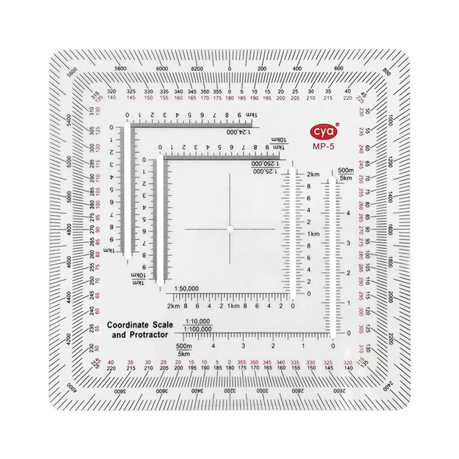 Land Navigation Protractor Topographical for Architecture Engineering Measuring