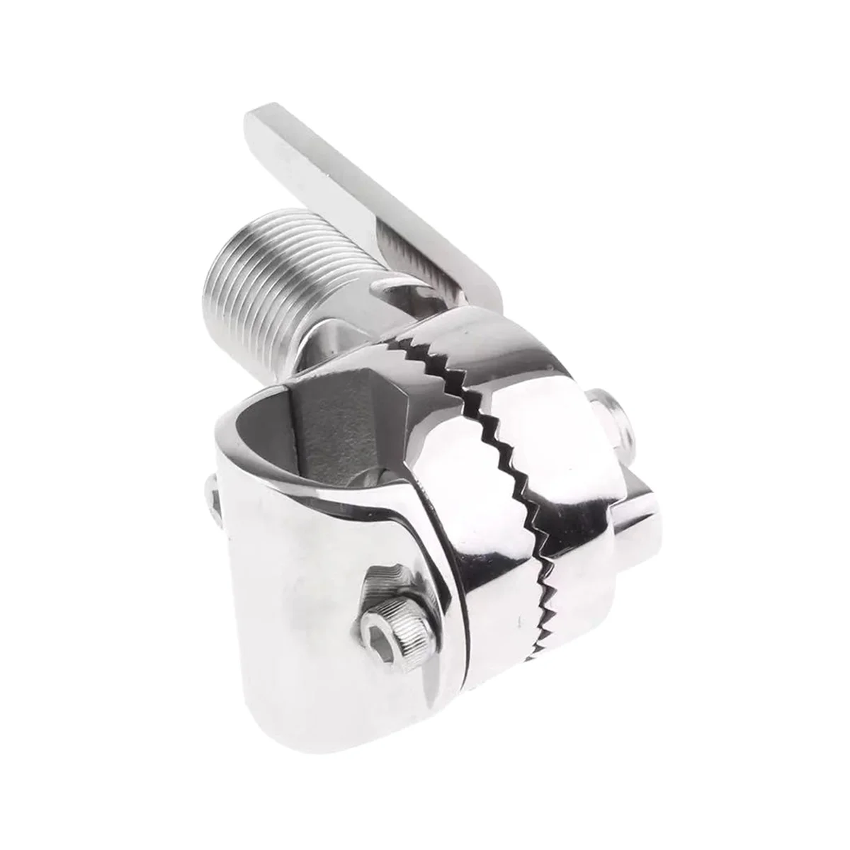 Marine VHF Antenna Mount Rail Mount Adjustable Antenna Base Mount Heavy Duty Ratchet Mount Base Pipe Clamp Hardware image 2