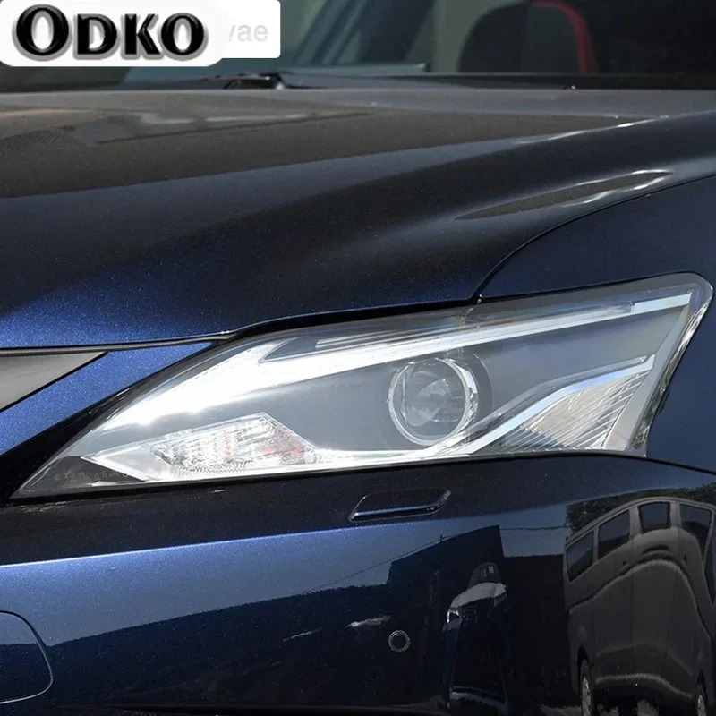 2 Pcs Car Headlight Protective Film Vinyl Protection Transparent Black TPU Sticker For Lexus CT CT200h 2011-2020 Accessories